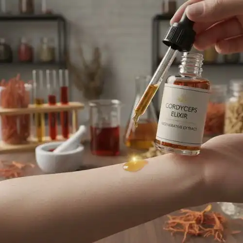 The Ultimate Energy Mushroom, Cordyceps Extract for Natural Vitality, Endurance, and Focus.